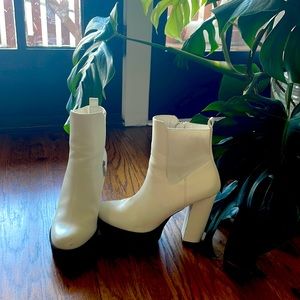 White go-go boots